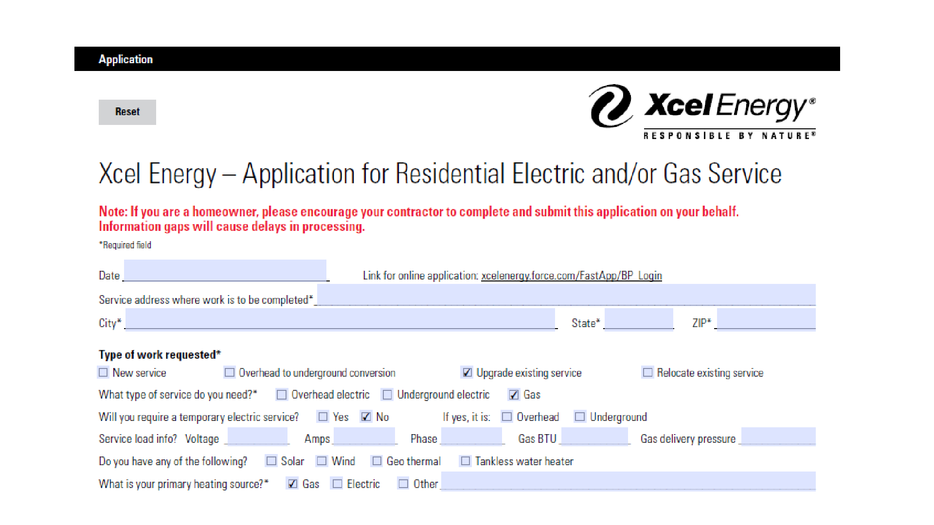 Guide to Xcel Energy’s Meter Upgrade Process form